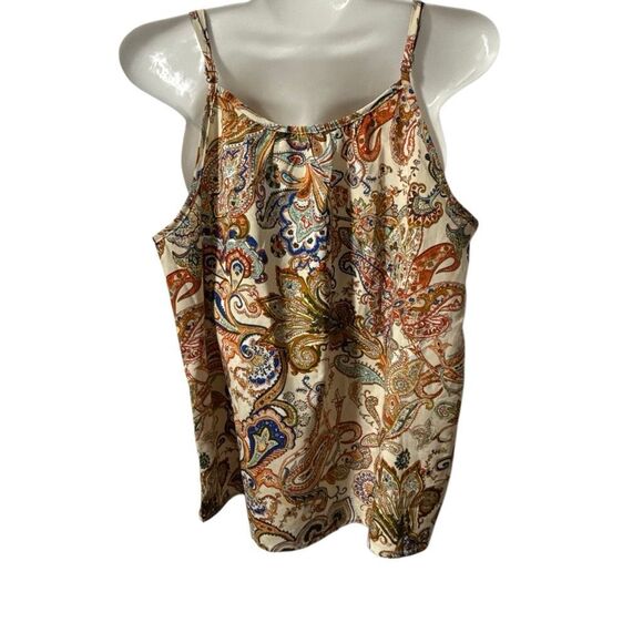 Boho Paisley Print Sleeveless Blouse – Size M - Picture 2 of 5